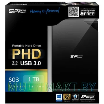 Внешний жесткий диск Silicon-Power Stream S03 1TB Black (SP010TBPHDS03S3K) картинка 4